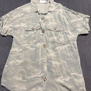 Maurices Olive Green Relaxed Fit Shirt